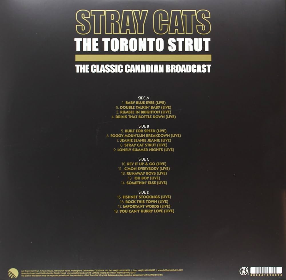 米2LP Stray Cats Live In Toronto 83 & Live In NY 89 C35469 Chicken Catcher Reco /00520 Toronto Strut (Vinyl): Stray Cats: Amazon.ca: Music